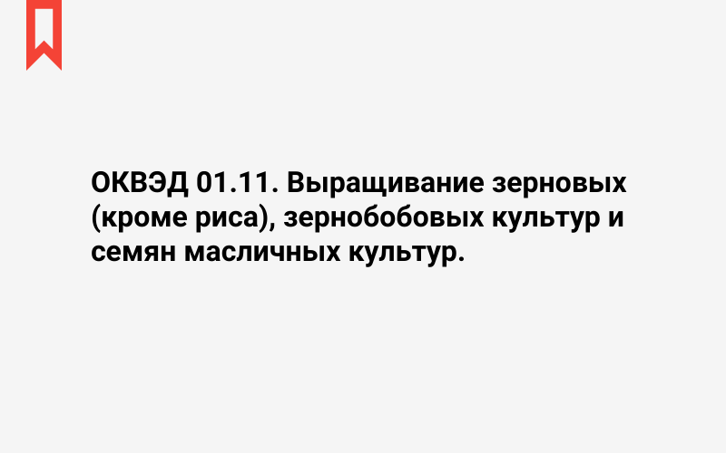 Изображение: Выращивание зерновых (кроме риса), зернобобовых культур и семян масличных культур